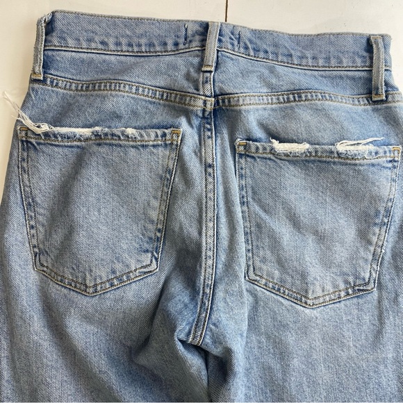 Agolde Sophie Distressed Raw Hem Organic Cotton Lyocell Blend Mid Rise? 24 - Picture 7 of 16